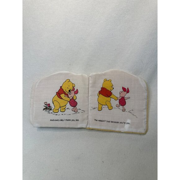 Vintage Winnie The Pooh Soft Cloth Baby Book With Illustrations & Text - Picture 4 of 4
